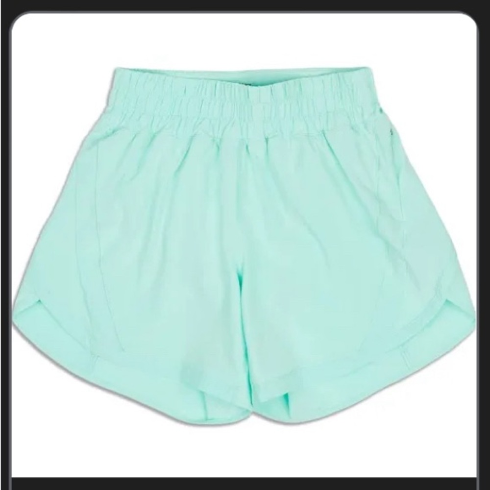 Lululemon “Track That” mid rise shorts